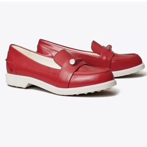 Tory Burch Red Pocket-Tee Golf Loafer